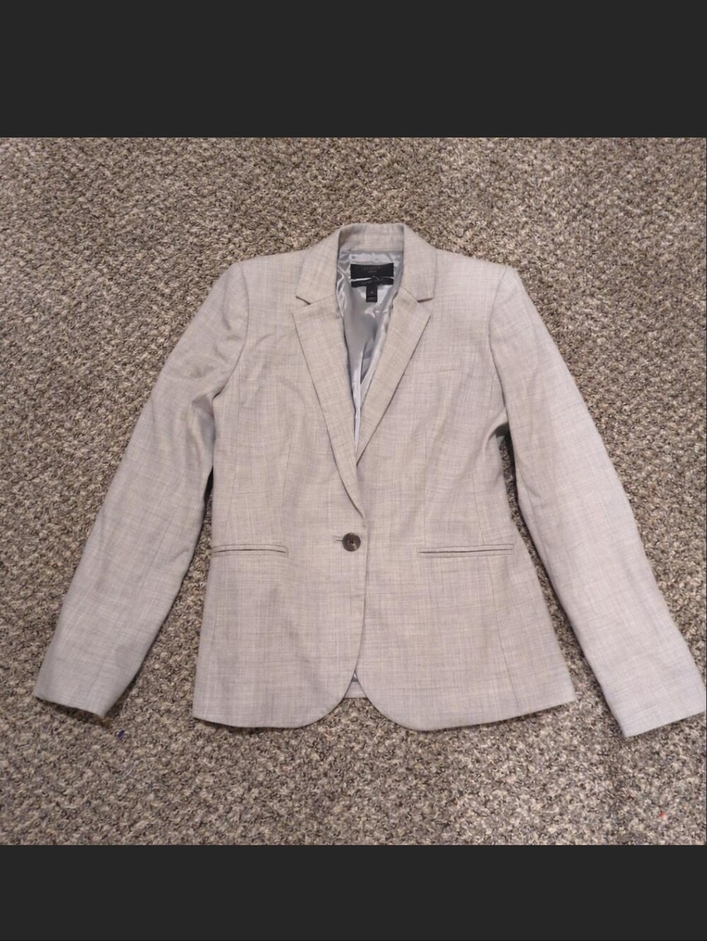 J. Crew Light Gray Single-Button Tailored Blazer
